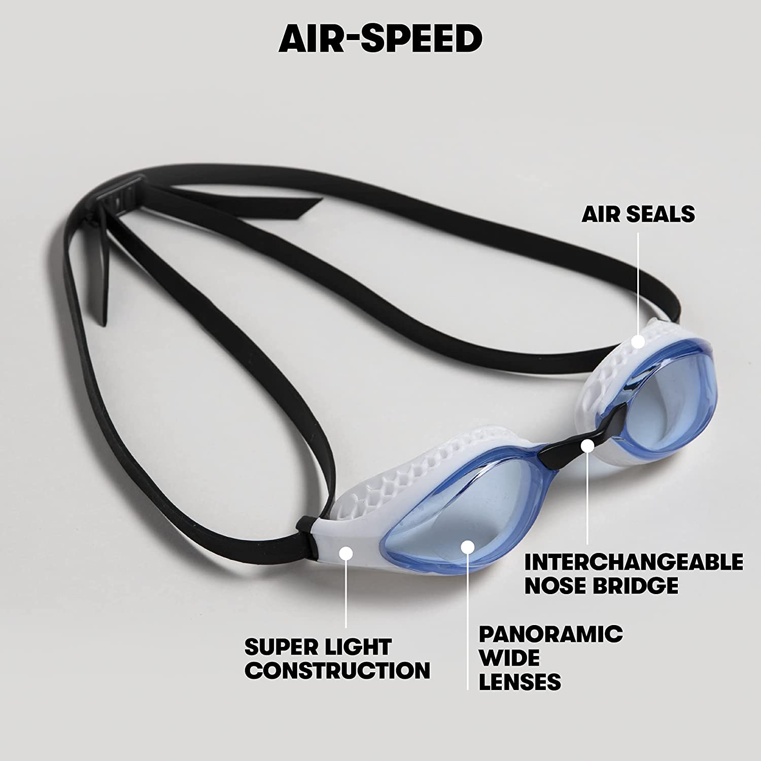 Arena Air-speed Blue-White - MANSOURA SWIMMING STORE